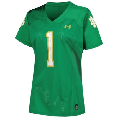 NCAA Under Armour #1 Kelly Notre Dame Fighting Irish Replica Football Jersey