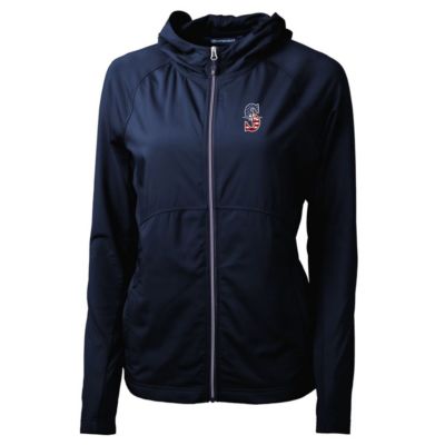 MLB Seattle Mariners Americana Logo Adapt Eco Knit Hybrid Recycled Full-Zip Hoodie