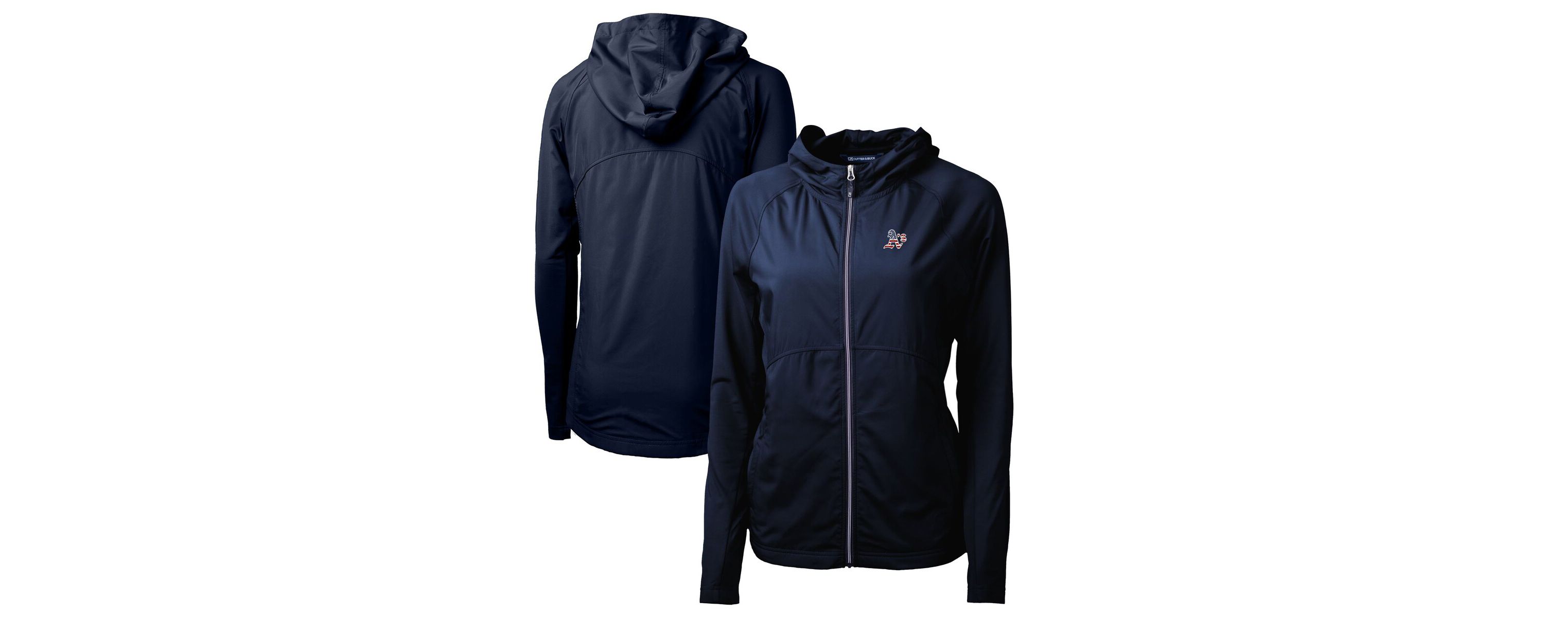 Oakland Athletics MLB Athletics Americana Logo Adapt Eco Knit Hybrid Recycled Full-Zip Hoodie