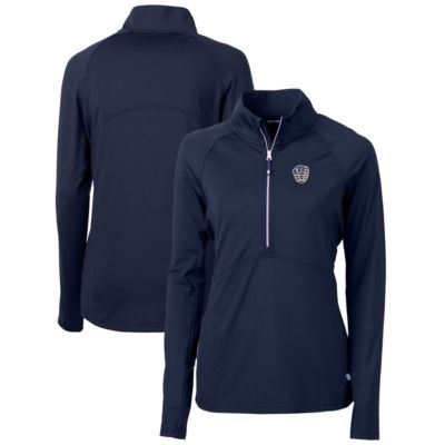 MLB Milwaukee Brewers Americana Logo Adapt Eco Knit Stretch Recycled Half-Zip Pullover Top