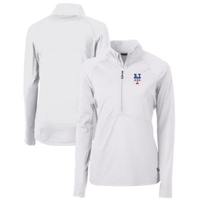MLB New York Mets Americana Logo Adapt Eco Knit Stretch Recycled Half-Zip Pullover Top