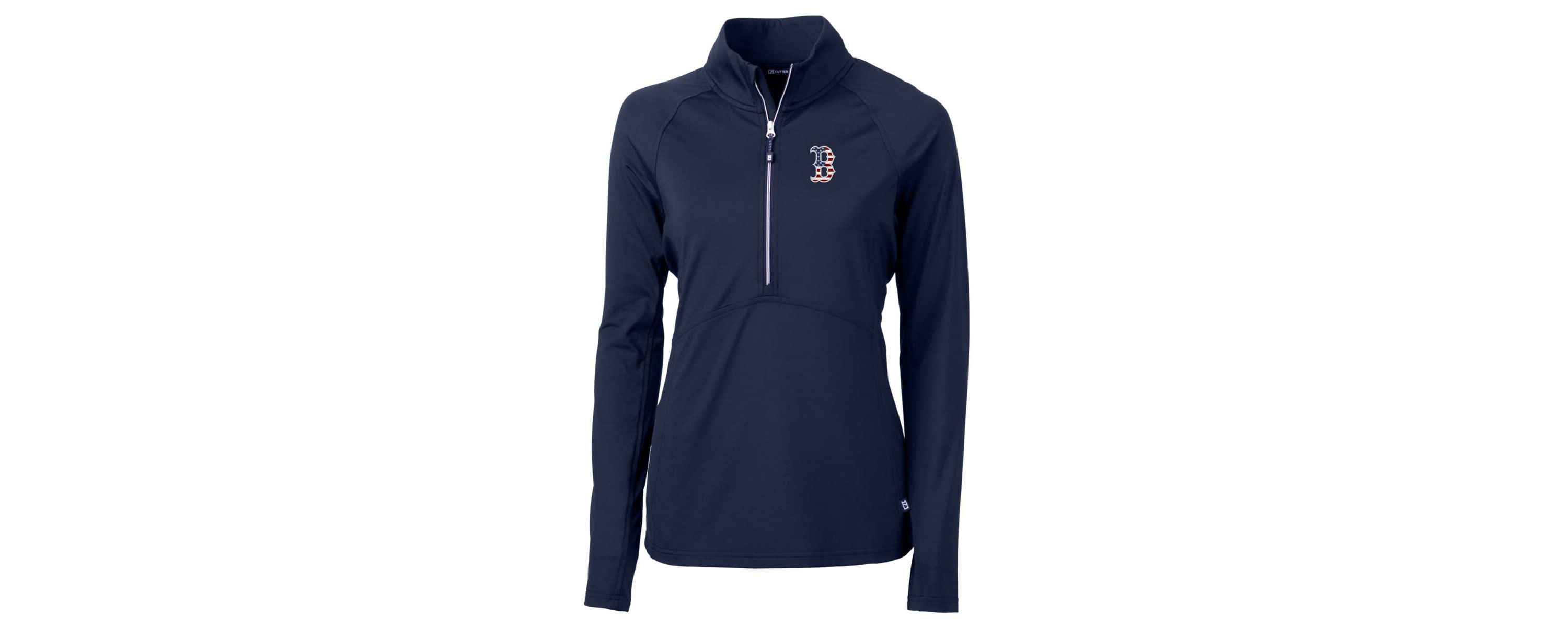 Boston Red Sox MLB Boston Sox Americana Logo Adapt Eco Knit Stretch Recycled Half-Zip Pullover Top