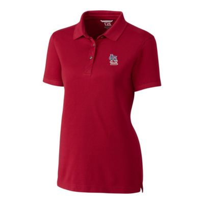 MLB St. Louis Cardinals Americana Logo Advantage DryTec Tri-Blend Pique Polo