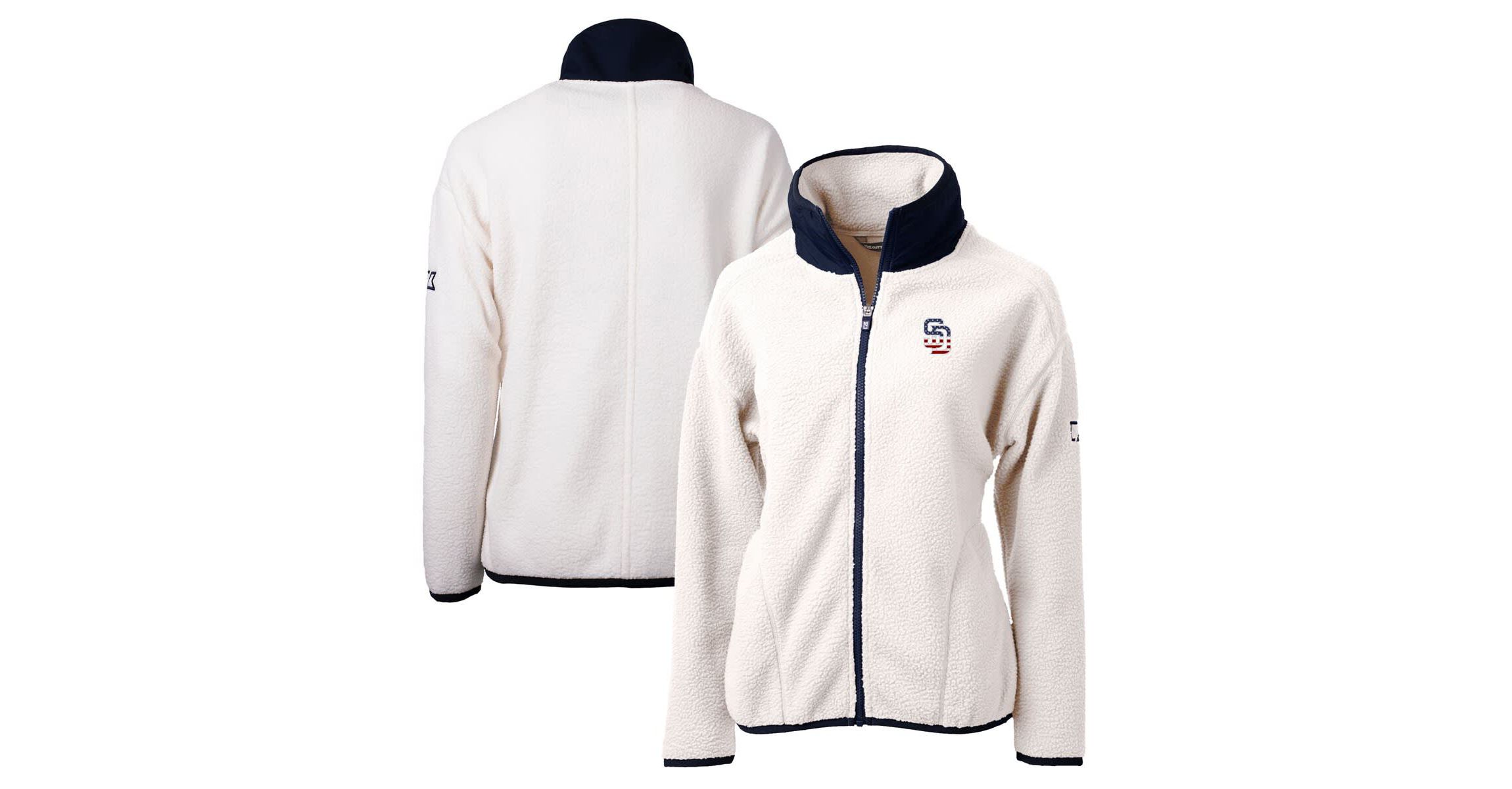 MLB San Diego Padres Americana Logo Cascade Eco Sherpa Full-Zip Fleece Jacket