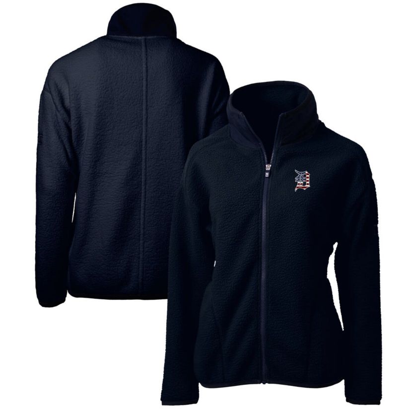 MLB Detroit Tigers Americana Logo Cascade Eco Sherpa Full-Zip Fleece Jacket