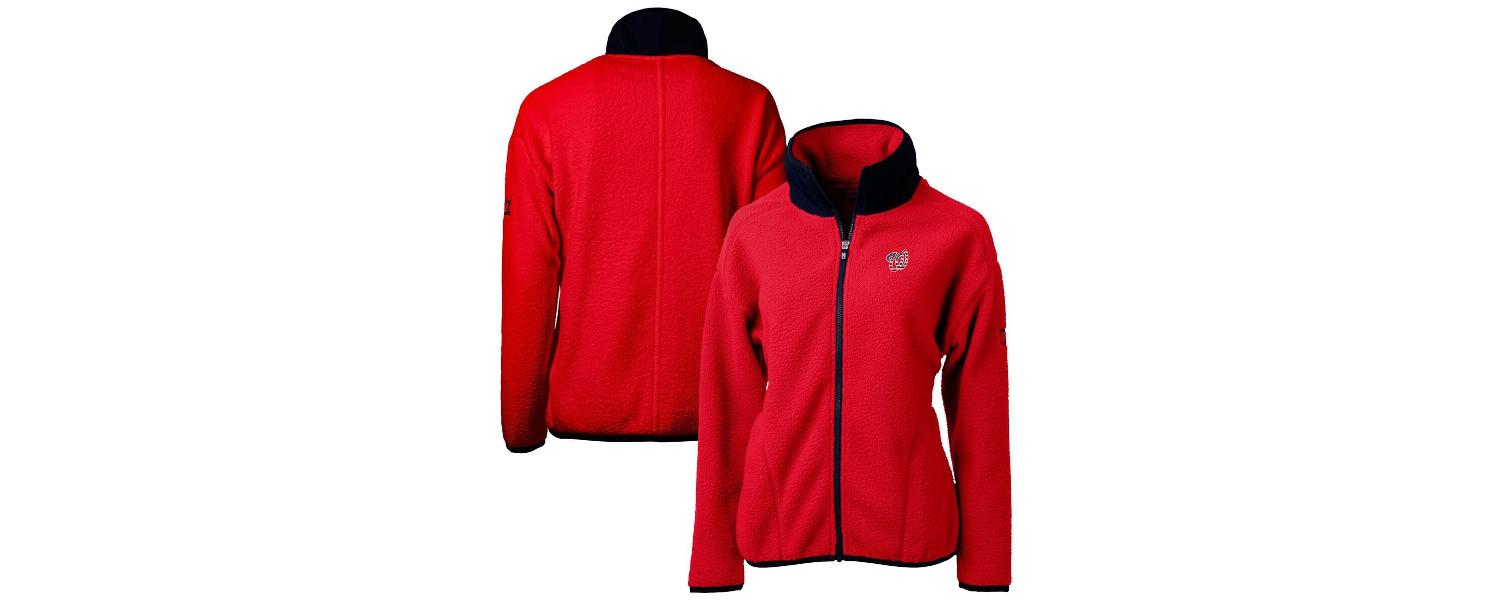 MLB Washington Nationals Americana Logo Cascade Eco Sherpa Full-Zip Fleece Jacket