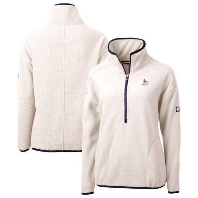 MLB Oakland Athletics Americana Logo Cascade Eco Sherpa Fleece Half-Zip Pullover Jacket
