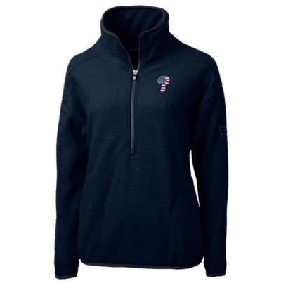 MLB Philadelphia Phillies Americana Logo Cascade Eco Sherpa Fleece Half-Zip Pullover Jacket