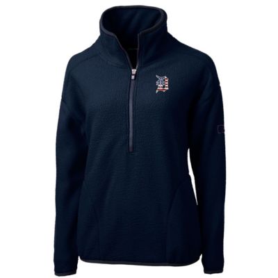 MLB Detroit Tigers Americana Logo Cascade Eco Sherpa Fleece Half-Zip Pullover Jacket