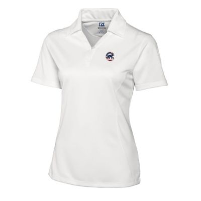 MLB Chicago Cubs Americana Logo DryTec Genre Textured Solid Polo