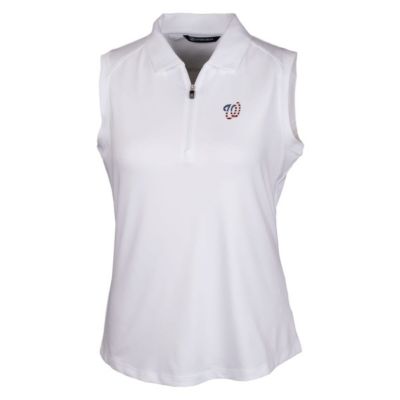 MLB Washington Nationals Americana Logo DryTec Forge Stretch Sleeveless Polo