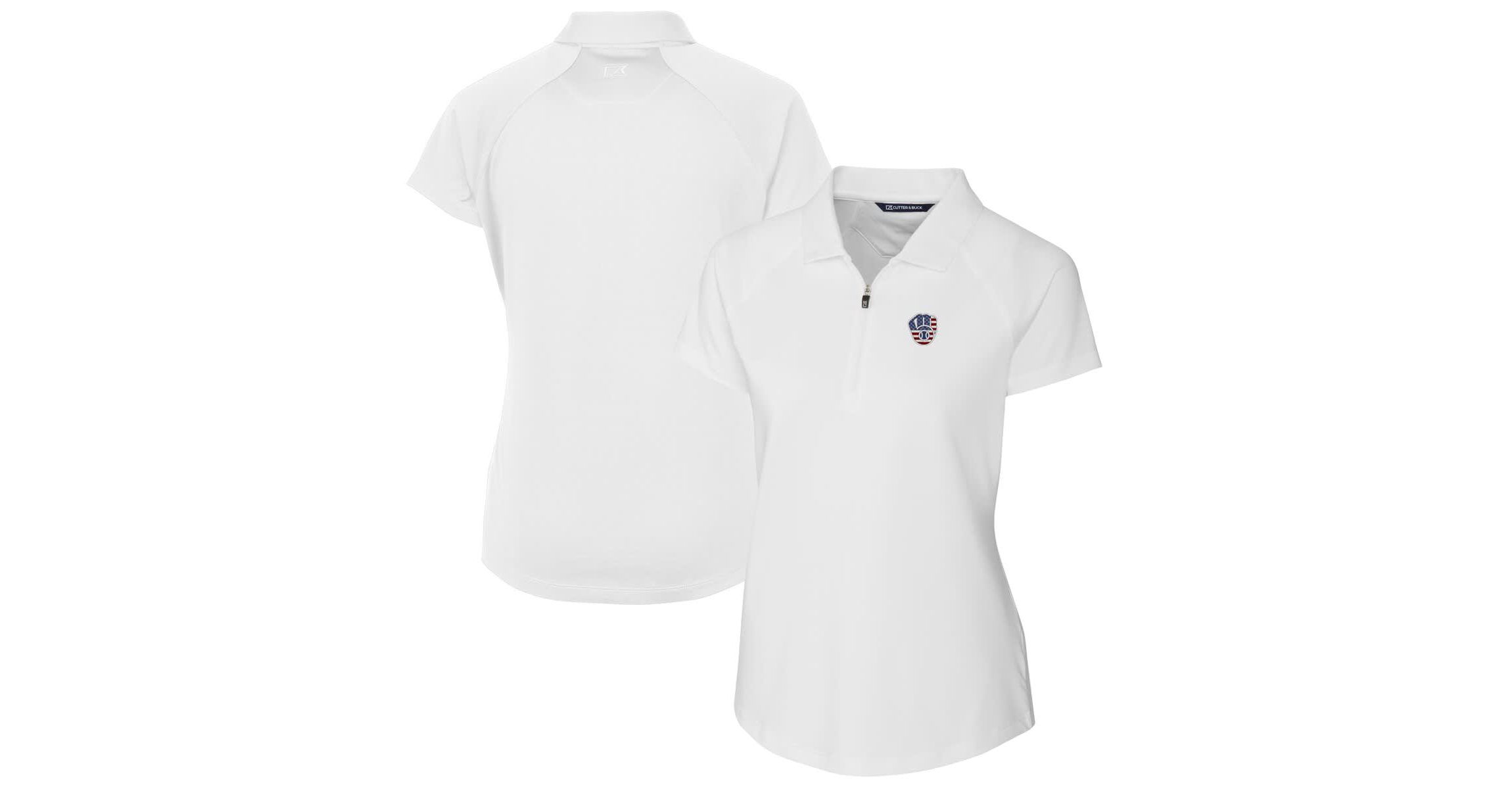 MLB Milwaukee Brewers Americana Logo DryTec Forge Stretch Polo
