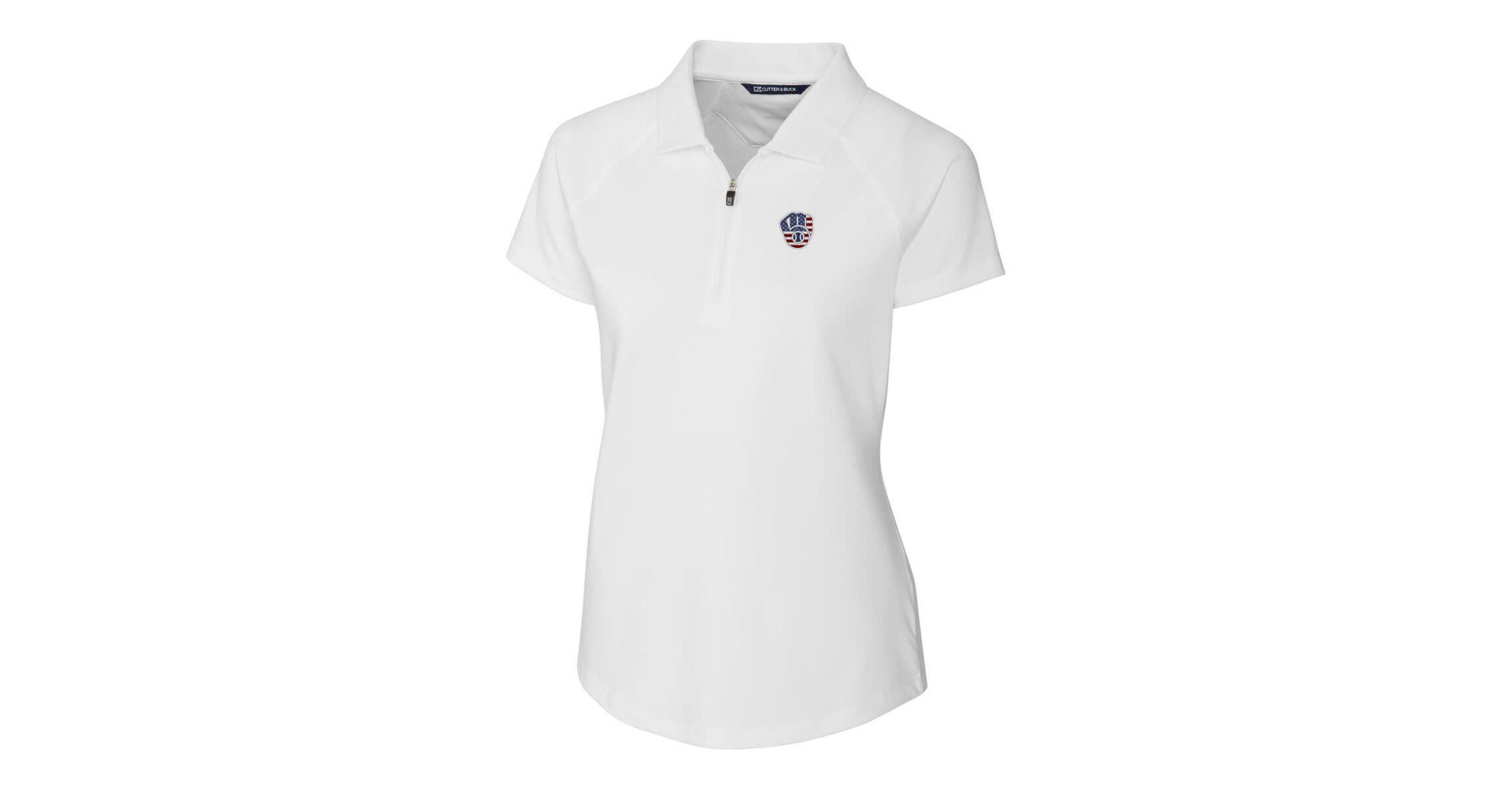 MLB Milwaukee Brewers Americana Logo DryTec Forge Stretch Polo