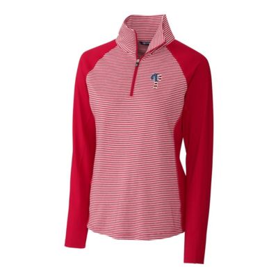 MLB Philadelphia Phillies Americana Logo Forge Tonal Stripe Stretch Half-Zip Pullover Top