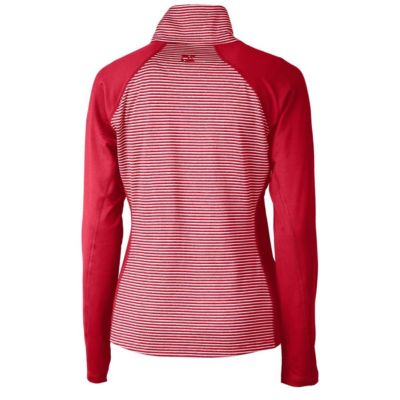 MLB Philadelphia Phillies Americana Logo Forge Tonal Stripe Stretch Half-Zip Pullover Top