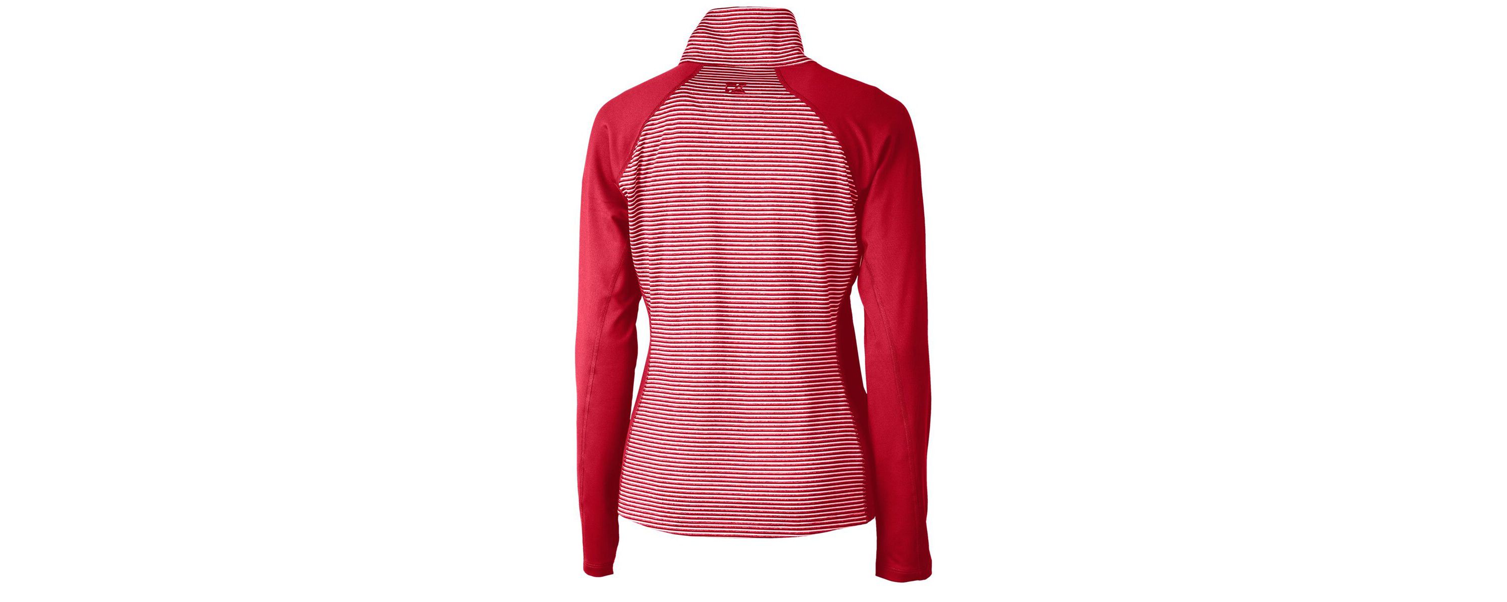MLB Philadelphia Phillies Americana Logo Forge Tonal Stripe Stretch Half-Zip Pullover Top