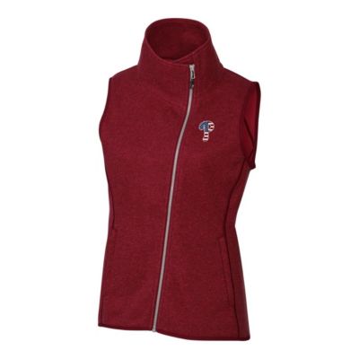MLB Philadelphia Phillies Americana Logo Mainsail Sweater-Knit Full-Zip Asymmetrical Vest