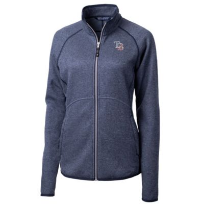 MLB Heather Tampa Bay Rays Americana Logo Mainsail Sweater-Knit Full-Zip Jacket