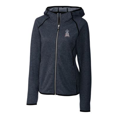 MLB Heather Los Angeles Angels Americana Logo Mainsail Sweater-Knit Full-Zip Hoodie