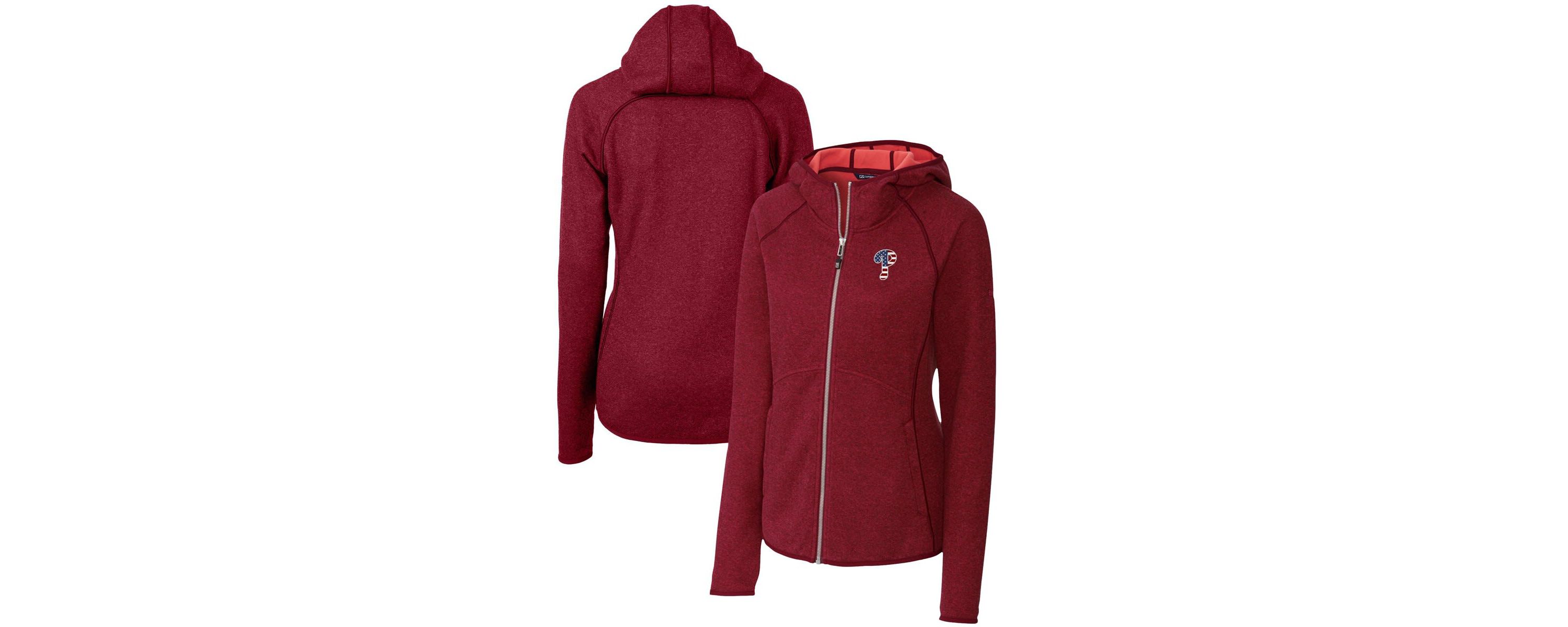 MLB Philadelphia Phillies Americana Logo Mainsail Sweater-Knit Full-Zip Hoodie