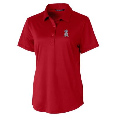 MLB Los Angeles Angels Americana Logo Prospect DryTec Textured Stretch Polo