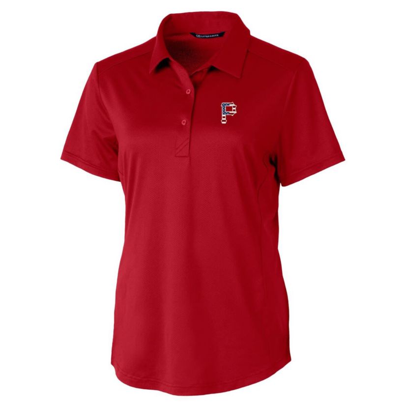 MLB Pittsburgh Pirates Americana Logo Prospect DryTec Textured Stretch Polo