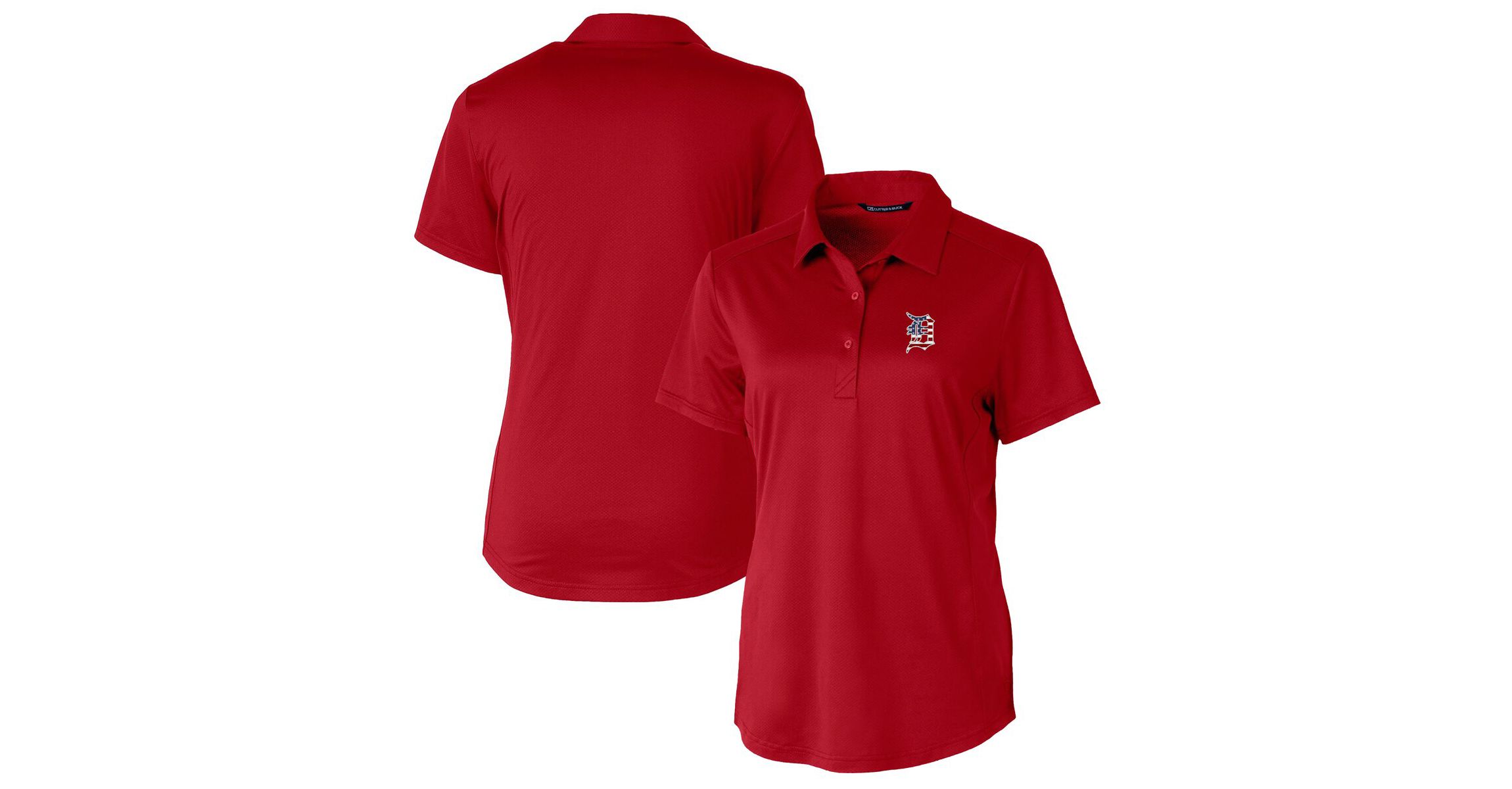 MLB Detroit Tigers Americana Logo Prospect DryTec Textured Stretch Polo