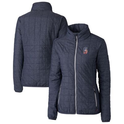 MLB Heather Seattle Mariners Americana Logo Rainier PrimaLoft Eco Insulated Full-Zip Puffer Jacket