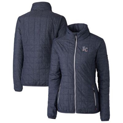 MLB Heather Kansas City Royals Americana Logo Rainier PrimaLoft Eco Insulated Full-Zip Puffer Jacket