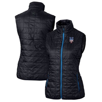 MLB New York Mets Americana Logo Rainier PrimaLoft Womens Eco Insulated Full-Zip Puffer Vest