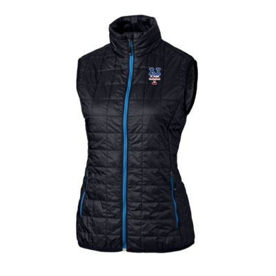 MLB New York Mets Americana Logo Rainier PrimaLoft Womens Eco Insulated Full-Zip Puffer Vest