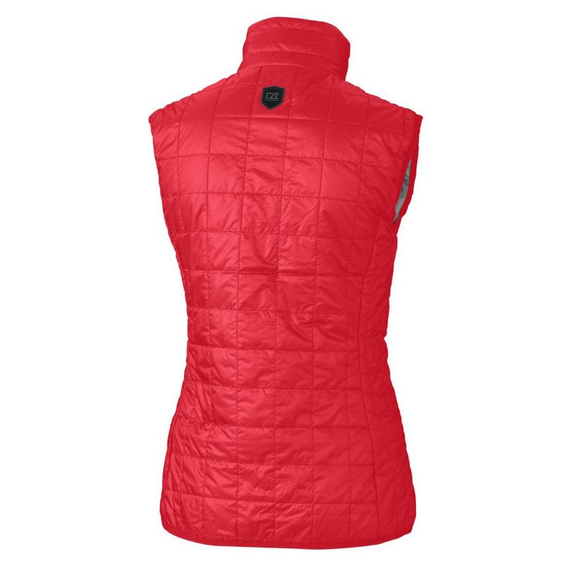 MLB Philadelphia Phillies Americana Logo Rainier PrimaLoft Womens Eco Insulated Full-Zip Puffer Vest