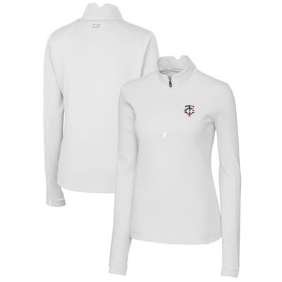 MLB Minnesota Twins Americana Logo DryTec Traverse Stretch Quarter-Zip Pullover Top