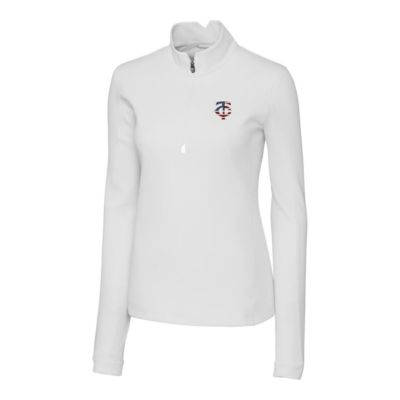 MLB Minnesota Twins Americana Logo DryTec Traverse Stretch Quarter-Zip Pullover Top