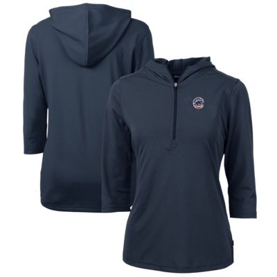 MLB Chicago Cubs Americana Logo DryTec Virtue Eco Pique Recycled Half-Zip Pullover Hoodie