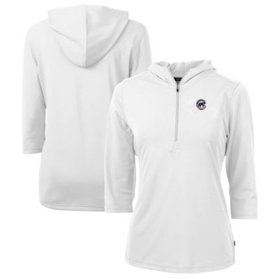 MLB Chicago Cubs Americana Logo DryTec Virtue Eco Pique Recycled Half-Zip Pullover Hoodie