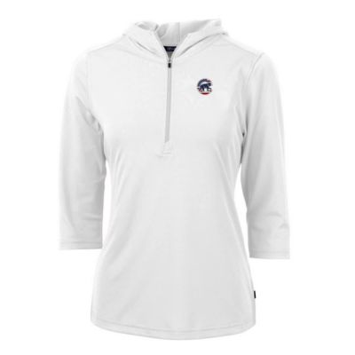 MLB Chicago Cubs Americana Logo DryTec Virtue Eco Pique Recycled Half-Zip Pullover Hoodie