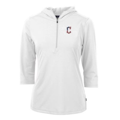 MLB Cleveland Guardians Americana Logo DryTec Virtue Eco Pique Recycled Half-Zip Pullover Hoodie