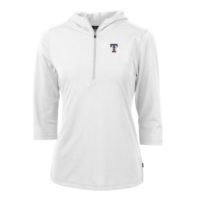 MLB Texas Rangers Americana Logo DryTec Virtue Eco Pique Recycled Half-Zip Pullover Hoodie