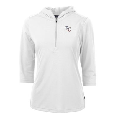 MLB Kansas City Royals Americana Logo DryTec Virtue Eco Pique Recycled Half-Zip Pullover Hoodie