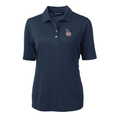 MLB Los Angeles Dodgers Americana Logo DryTec Virtue Eco Pique Recycled Polo