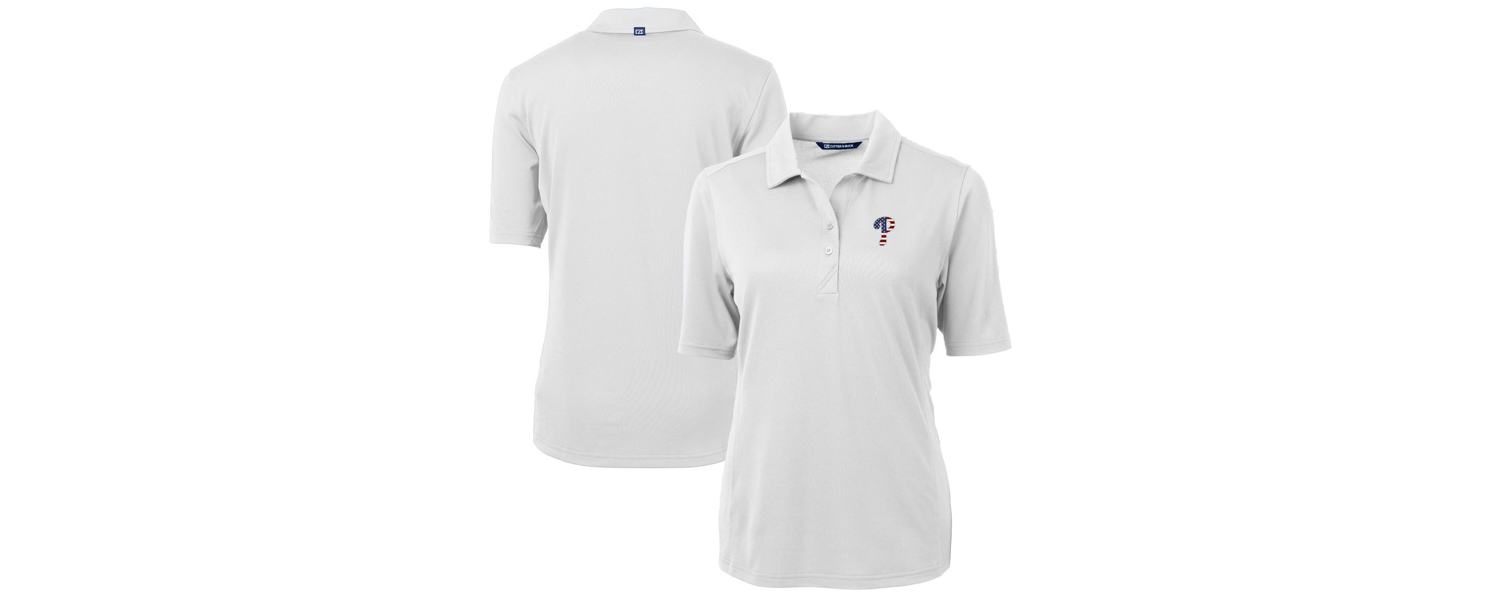 MLB Philadelphia Phillies Americana Logo DryTec Virtue Eco Pique Recycled Polo
