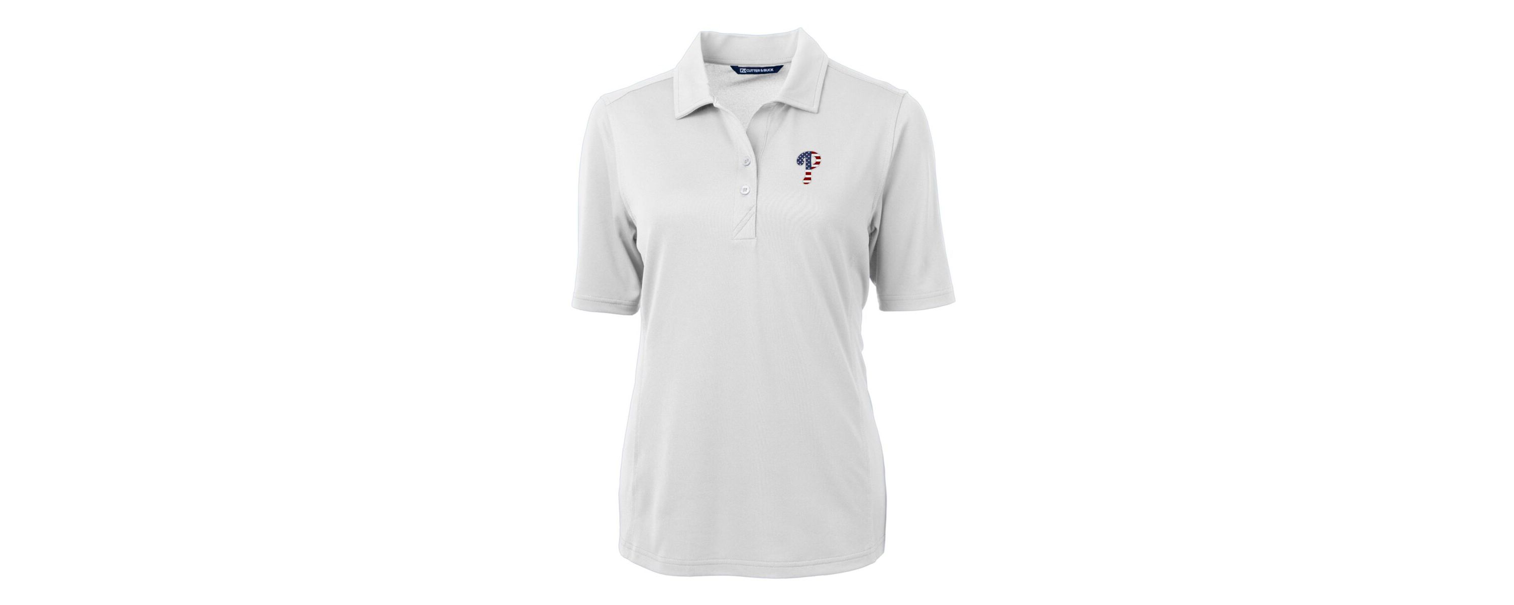 MLB Philadelphia Phillies Americana Logo DryTec Virtue Eco Pique Recycled Polo