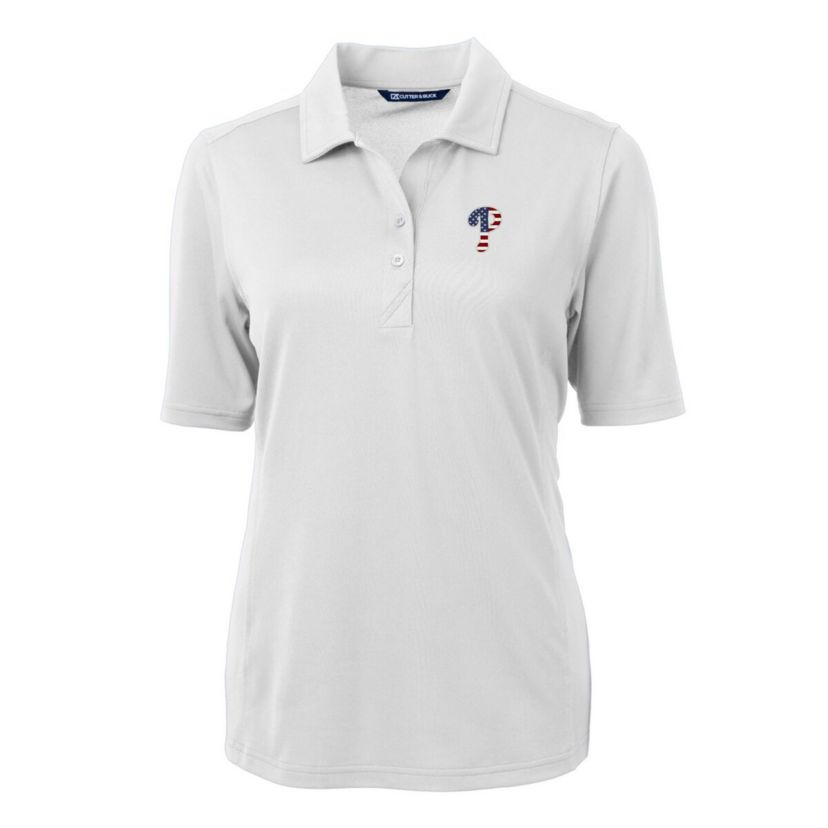 MLB Philadelphia Phillies Americana Logo DryTec Virtue Eco Pique Recycled Polo