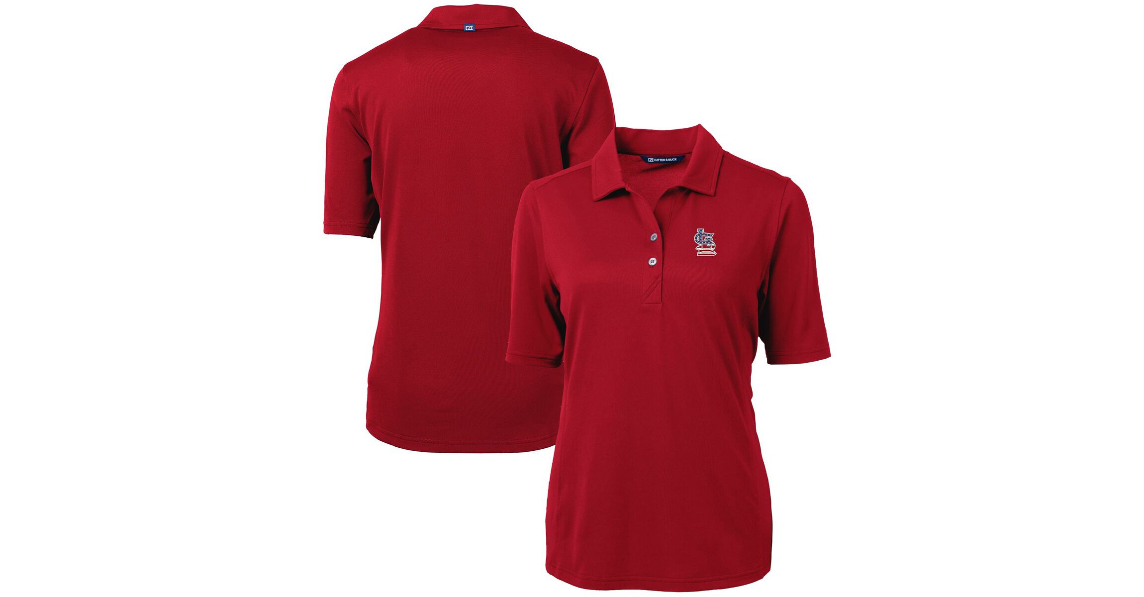 MLB St. Louis Cardinals Americana Logo DryTec Virtue Eco Pique Recycled Polo