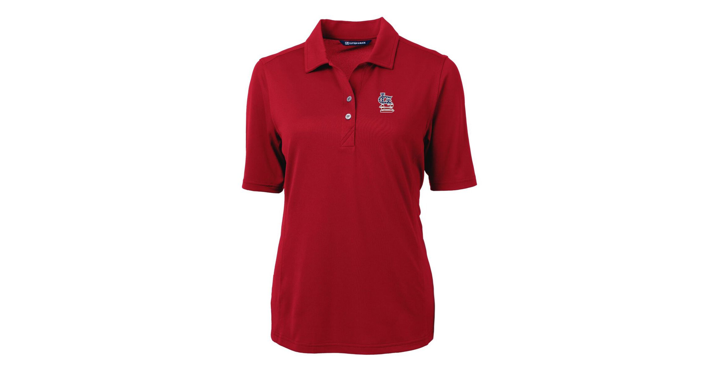 MLB St. Louis Cardinals Americana Logo DryTec Virtue Eco Pique Recycled Polo