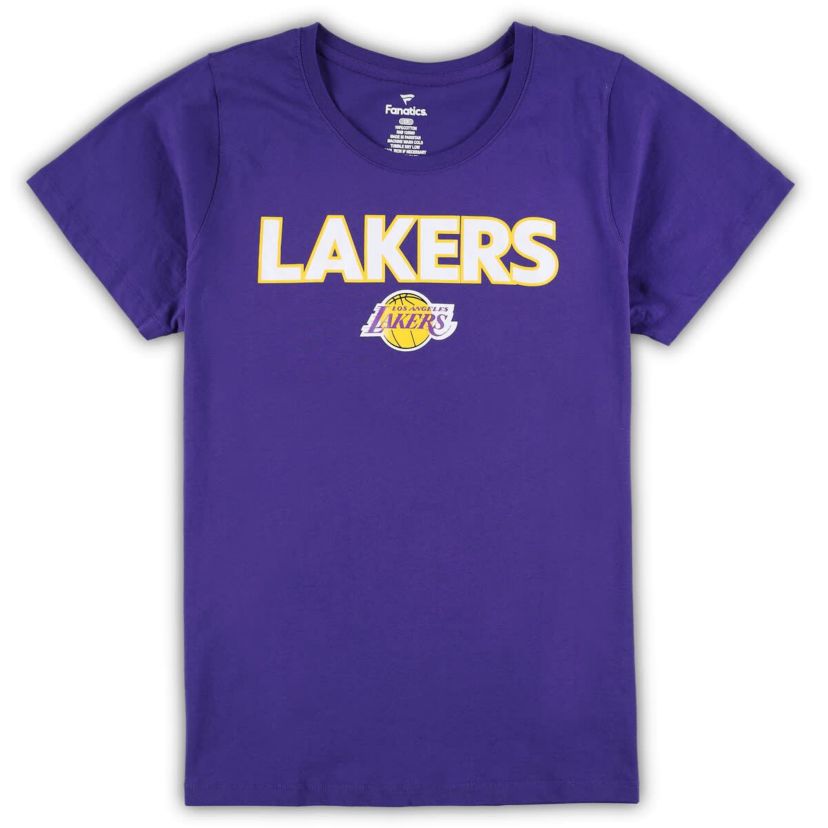 NBA Fanatics Los Angeles Lakers Plus Size T-Shirt & Shorts Combo Set