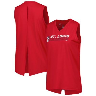 Levelwear MLB St. Louis Cardinals Paisley Chase V-Neck Tank Top, Red, Small