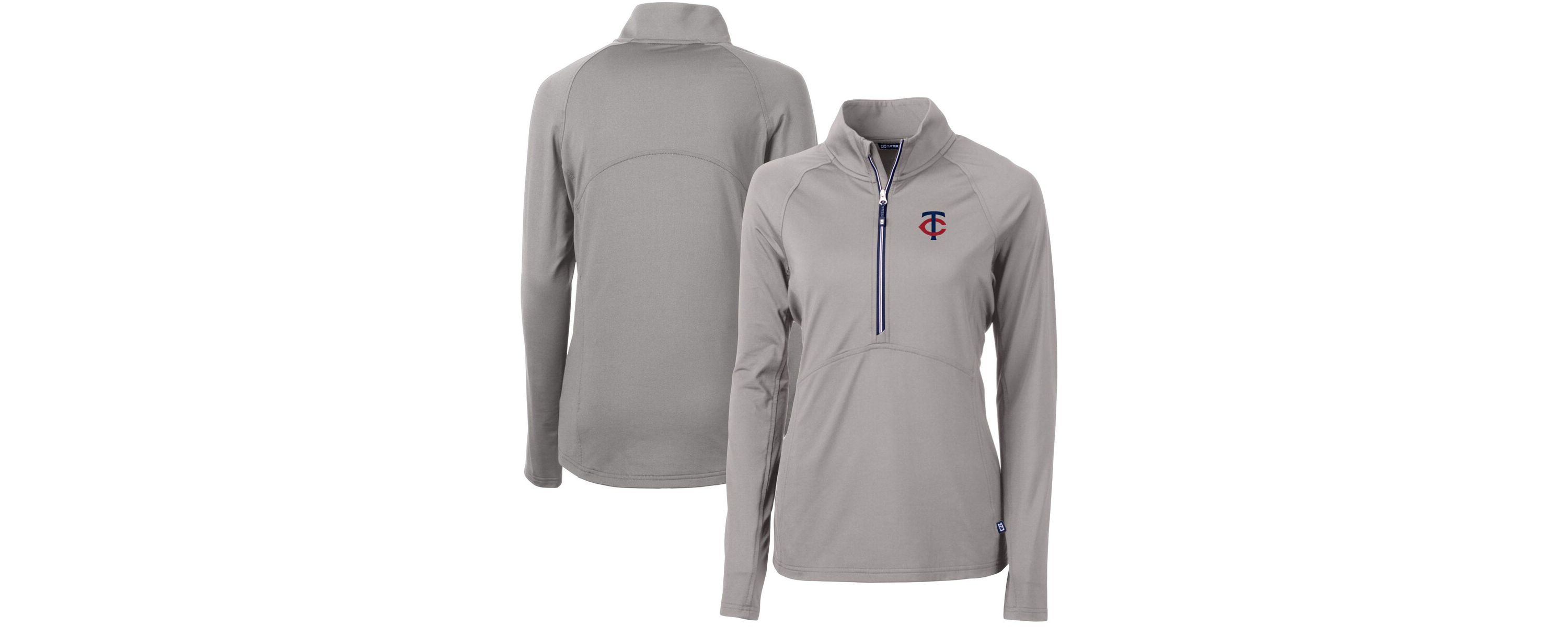 MLB Minnesota Twins Adapt Eco Knit Stretch Half-Zip Logo Pullover Top