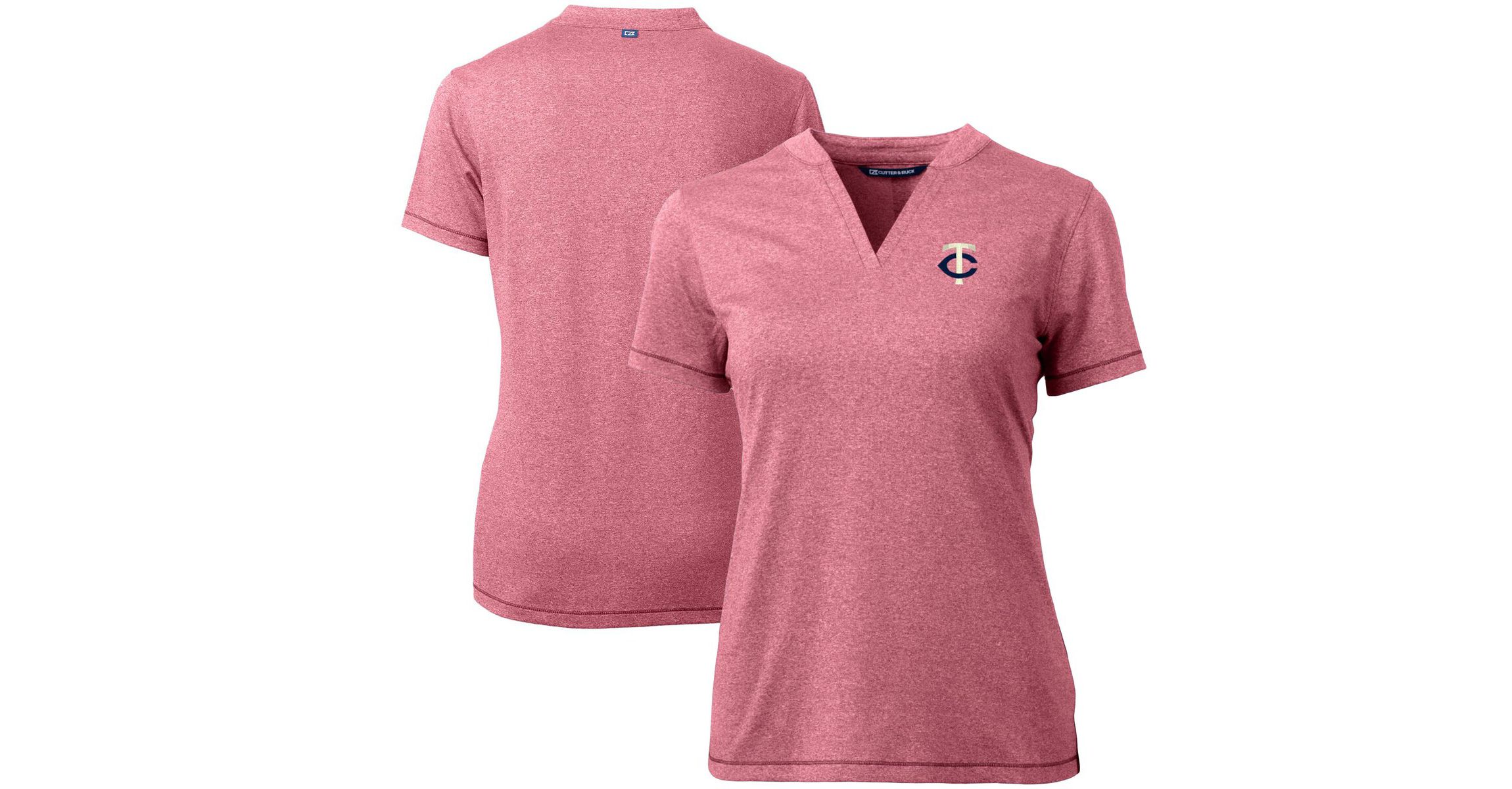 MLB Minnesota Twins DryTec Forge Stretch V-Neck Blade Top